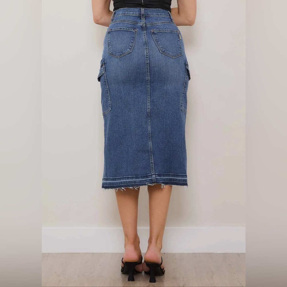 #26 Radiant Denim Midi Skirt - Picture 6 of 7